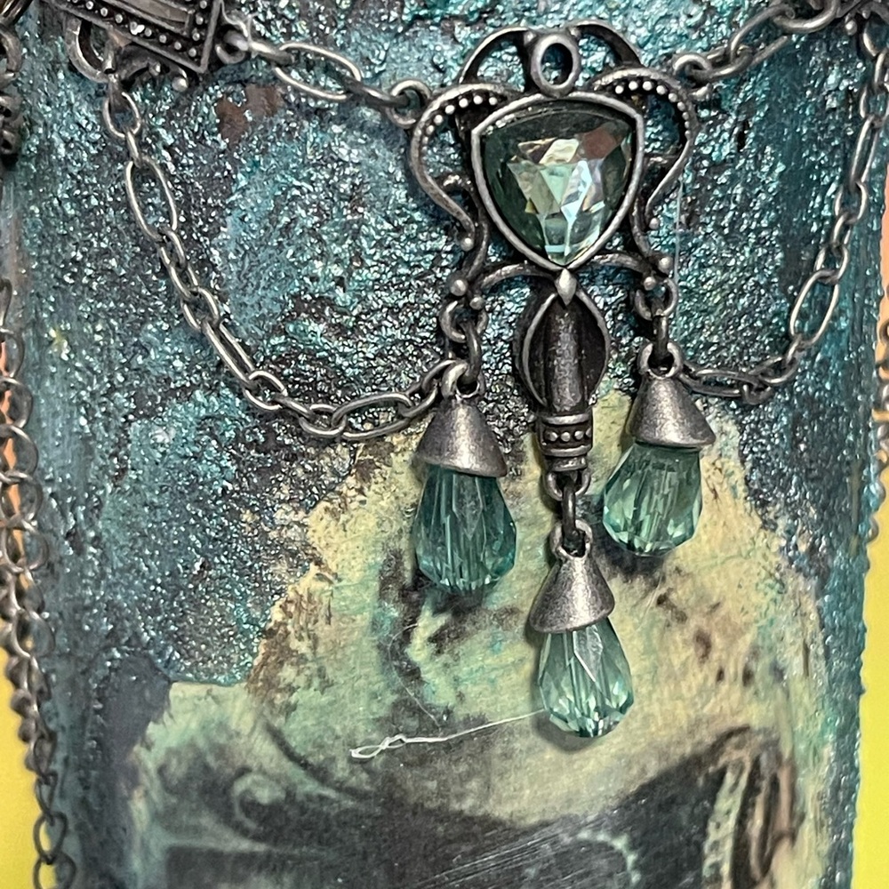 Steampunk Kitty Decorative Bottle with Gears Handcrafted - Picture 6 of 13